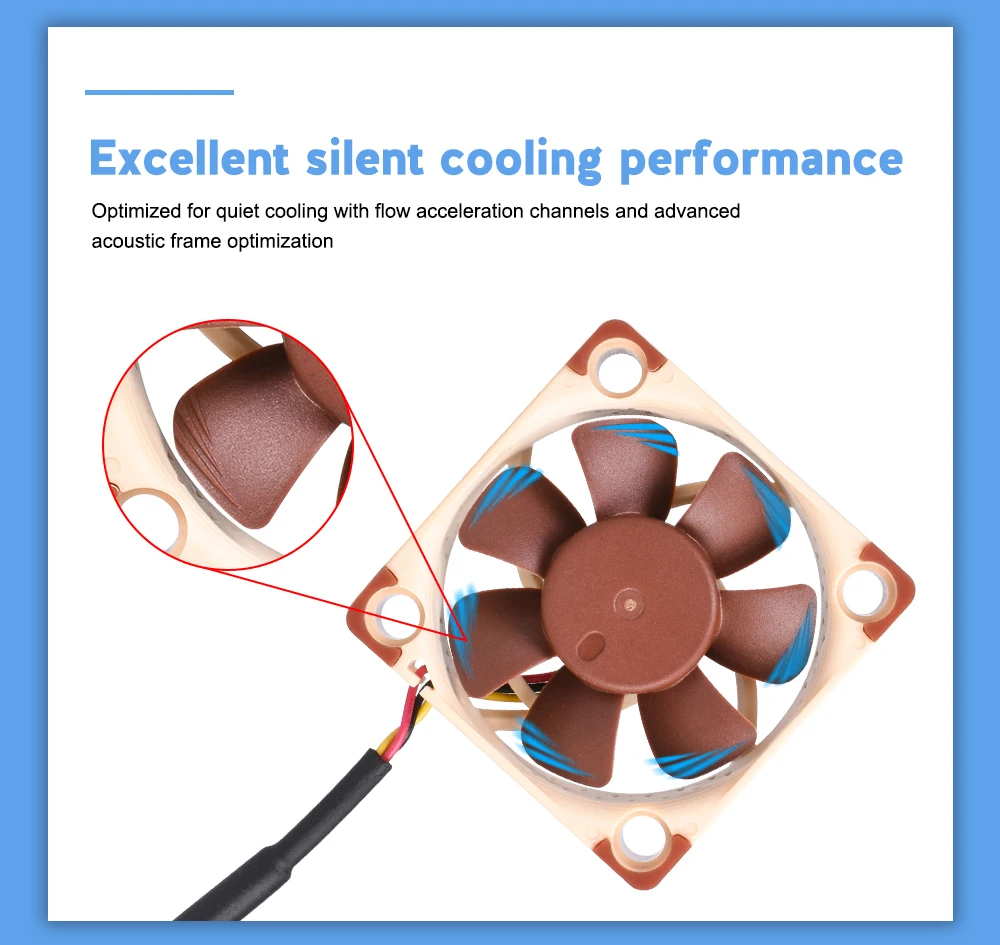 GmFive Noctua NF-A4x10 FLX Вентилятор охлаждения 40 мм 40X40X10 4500 об/мин 17,9 дБ(А) кулер вентилятор Радиатор бесшумный для Ender 3 части 3d принтера
