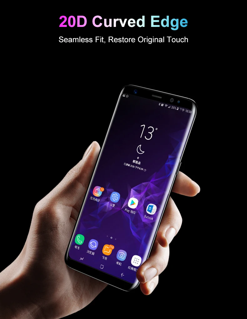 20D изогнутое полное покрытие защитное закаленное стекло для samsung S10 S8 S9 Plus Note 8 9 10+ 10+ Защитная пленка для экрана для S 8