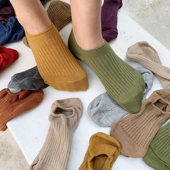 

Summer New Solid Women Harajuku Socks Casual Joker Cotton Short Socks For Female Breathable Sweat Absorption Hipster Sox Trendy