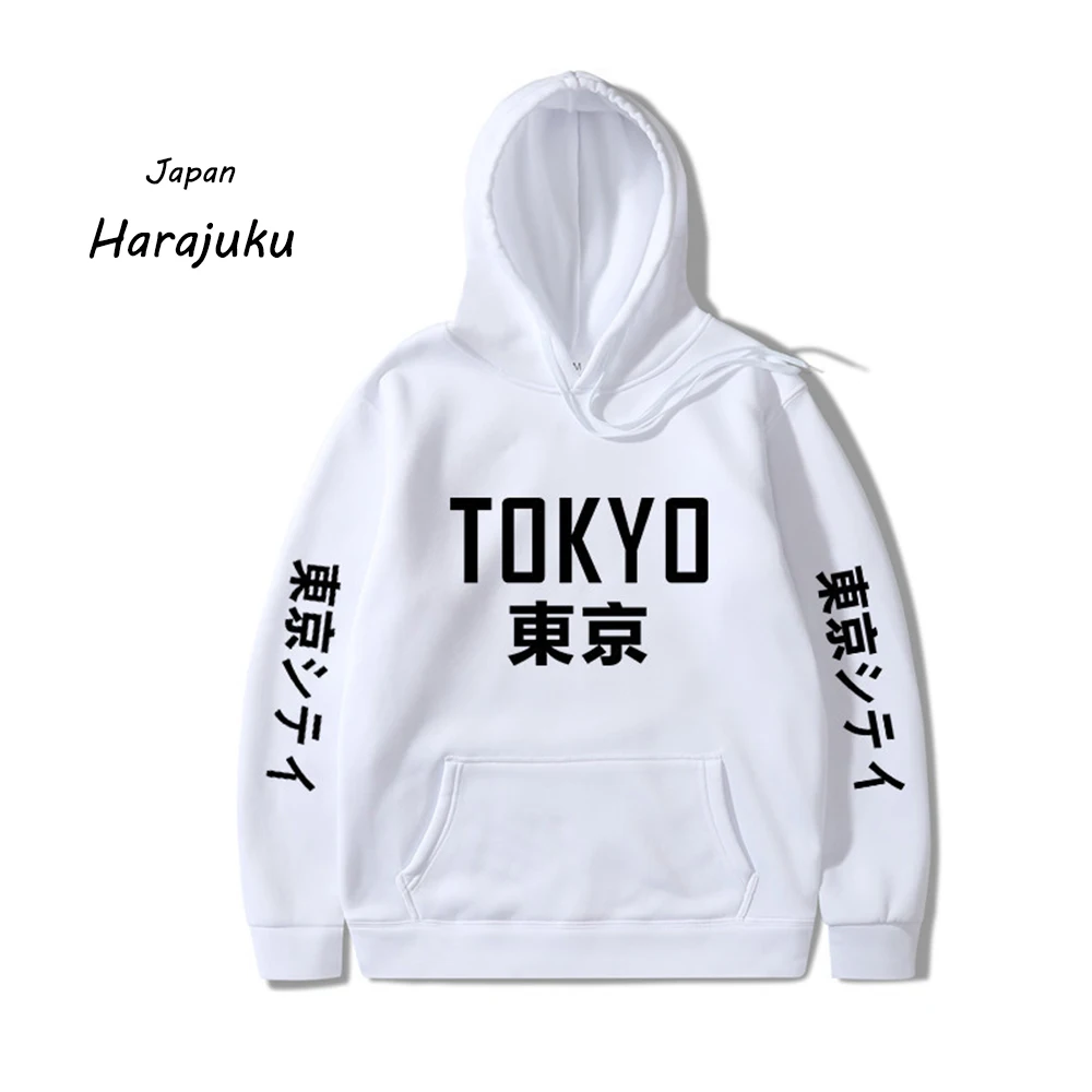 

2019 New Arrival Japan Harajuku Hoodies Tokyo City Printing Pullover Sweatshirt Hip Hop Streetwear Men/Women Hooded Sweatshirt
