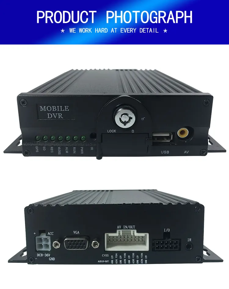 HYFMDVR Мобильный DVR для автомобиля наблюдения 4 канальная sd-карта школьного автобуса