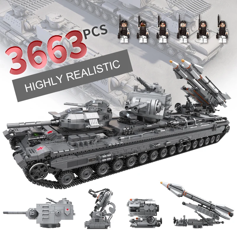 

Children's Educational Military Series Heavy Tank Kv-2 Children's Fight Insert Small Particle Building Block Toy