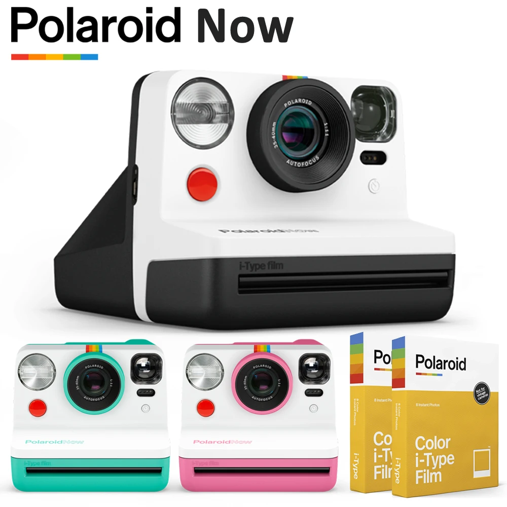 5 цветов Polaroid Now ix-тип мгновенная камера черный и белый/мятный/розовый/синий + 2 шт