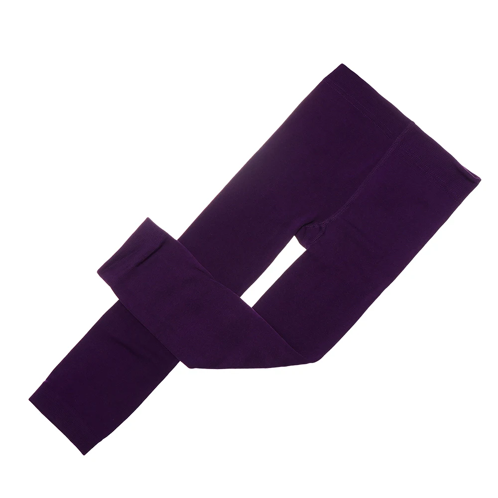 purple Теплые бархатные леггинсы на осень и зиму для детей ясельного возраста Детские эластичные плотные теплые брюки ярких цветов колготки - Цвет: purple