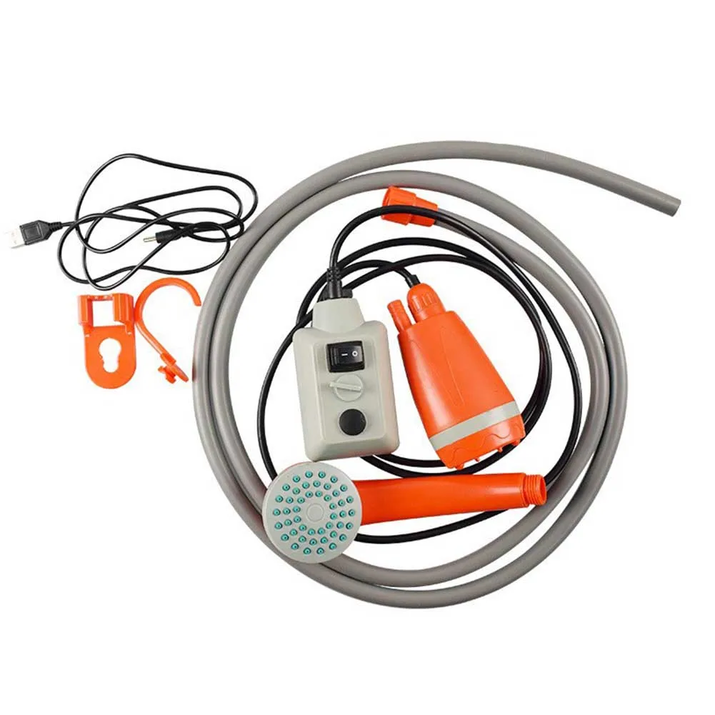 

Bucket Camping Nozzle Pumps Outdoor Steady Handheld Shower Set Portable Home USB ABS Compact Car Battery Powered