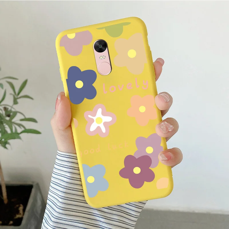 Matte Silicone Soft TPU Shell For Xiaomi Redmi Note 4 4x Note 5Pro Note 5A Cartoon Butterfly Shell For Redmi Note5a Phone Cover cell phone lanyard pouch Cases & Covers