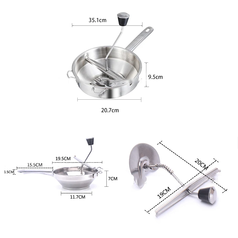 Ferramenta, Moedor De Aço Inoxidável, Frutas, Mashing De Alimentos, Acessórios