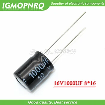 

20PCS 16V 1000UF 8*16 8X16MM 1000UF DIP Aluminum electrolytic capacitors New Original Free Shipping