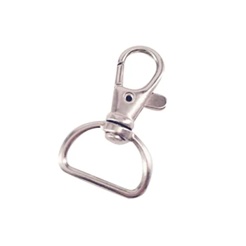 

25pcs D-ring Lobster Clasp Metal Carabiner Clip Swivel Trigger Dog Buckle Key Ring Key Hooks retaining ring DIY Craft