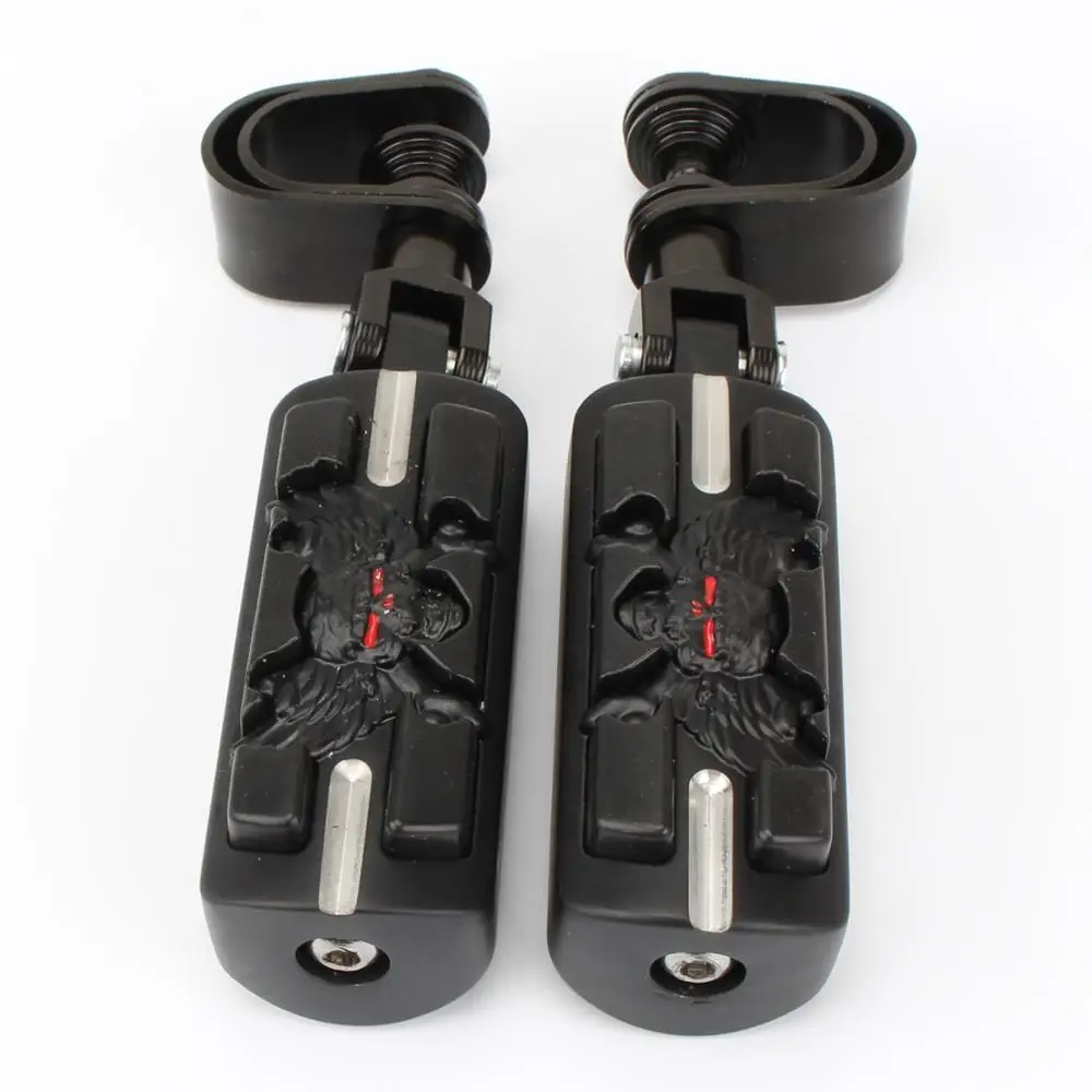 

1Pair Motorcycle Foot Pegs Floorbord 1 1/4" Highway Engine Bar Guard Footpeg Frame Tube Footrest Fit for Harley Chopper Bobber