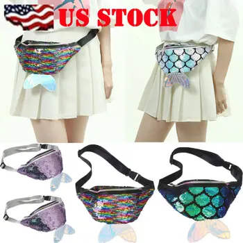 

Waist Bag Sequins Mermaid Wallet Purses Chest Pack Travelling Mobile Phone Bag Waist Packs Fanny Pack Chest Belt Bag Streetwear