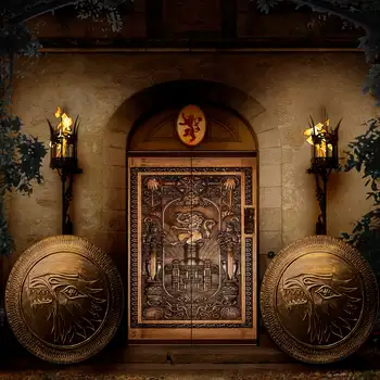 

Game Thrones theme Medieval soldiers Shield backgrounds High quality Computer print party backdrop