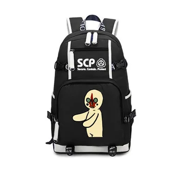 

Game SCP Foundation Canvas Backpack Laptop shoulder bag Laptop traveling rucksack