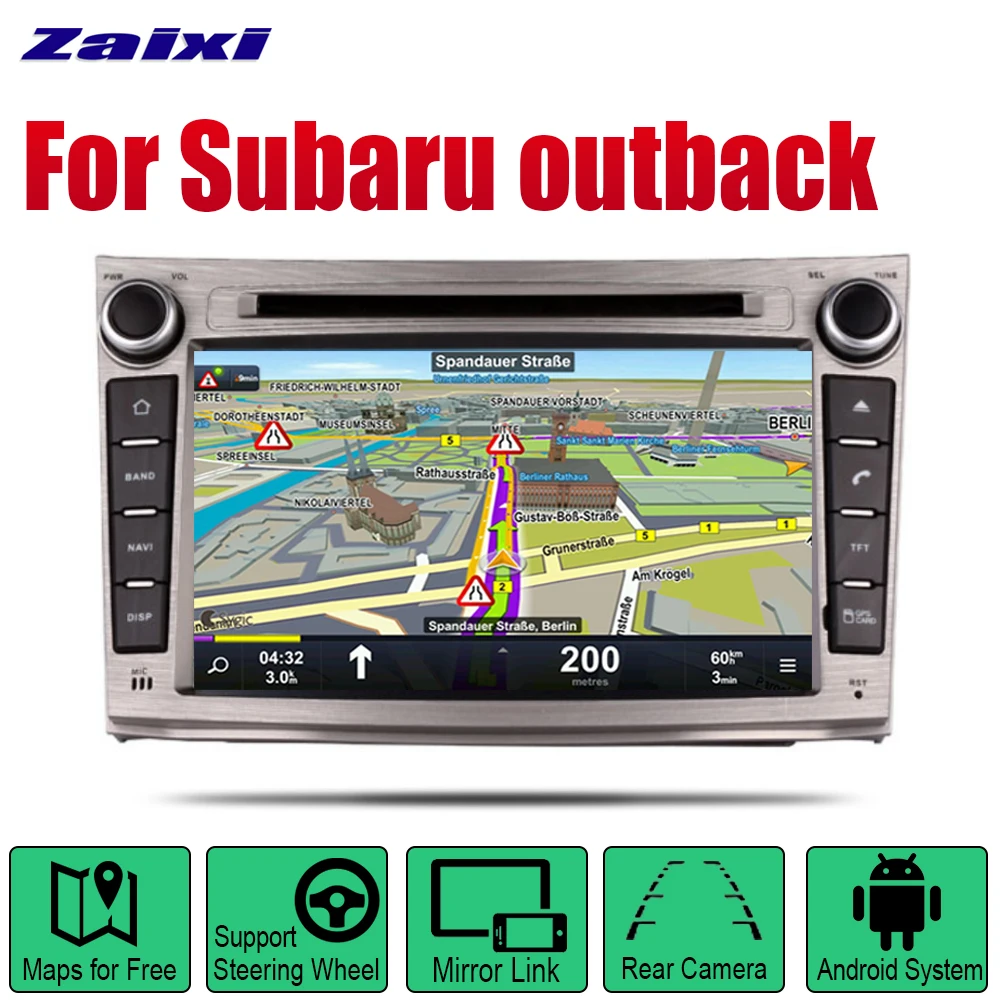 ZaiXi Android Автомобильный GPS DVD Navi для Subaru outback dongacy 2009 ~ 2017 плеер навигация Wi Fi Bluetooth