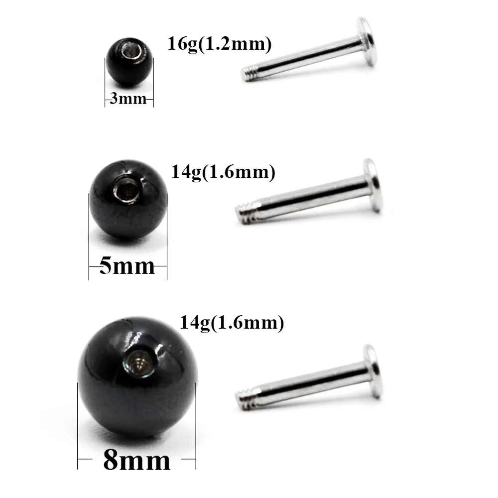 10 Pieces Mix Colors Stainless Steel Replacement Balls Body Jewelry Piercing Barbell Parts 16G 14G Ball Top Bead Accessory - Image 5