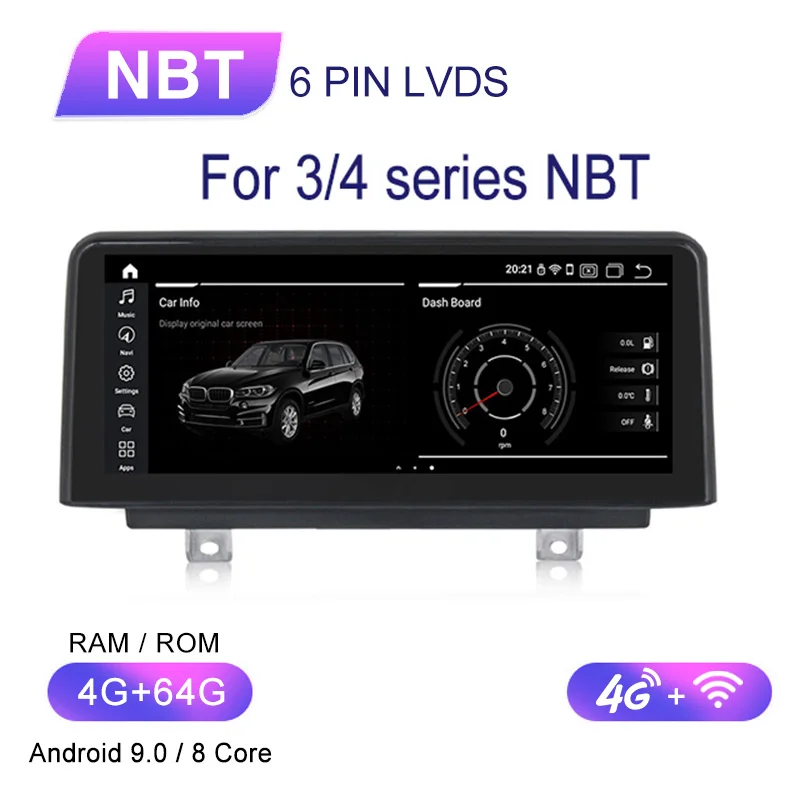 10.25"px3 Android 9.0 Car Multimedia Player GPS Navigation for BMW 3 Series F30 F31 F34 2010-2013 with USB Stereo iDrive 4Core - Цвет: for 3 4 Series NBT