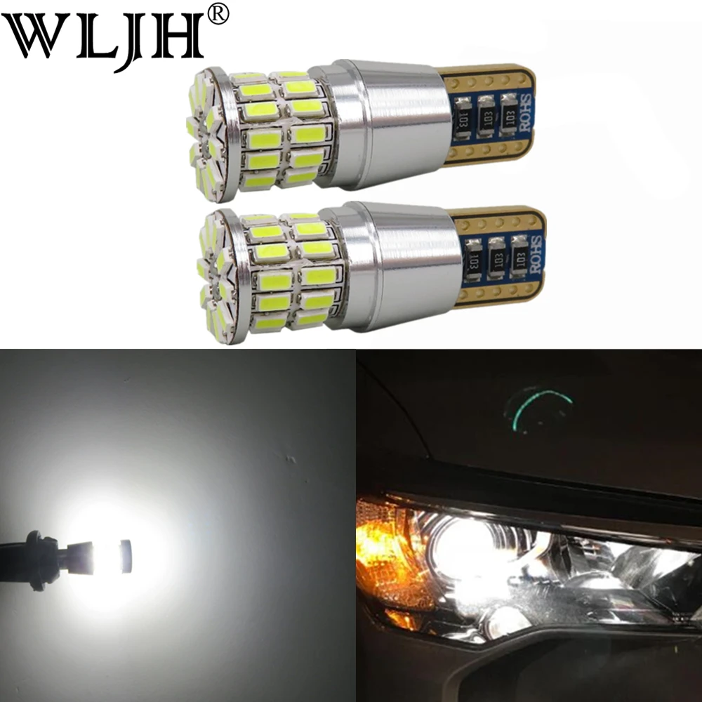 2 шсветодиодный автомобисветильник светодиодные лампы WLJH T10 W5W для Renault duster megane logan