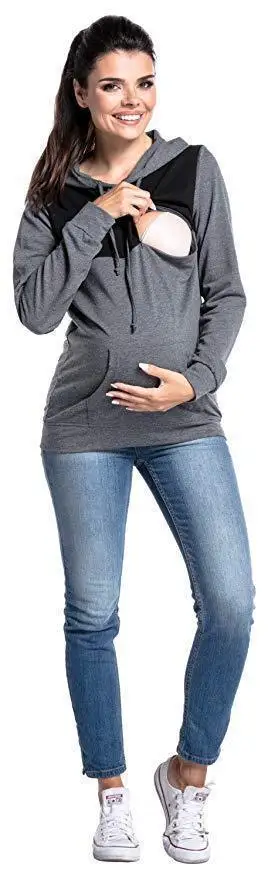 Одежда для кормящих мам толстовки для кормящих Осенняя толстовка с длинными рукавами для беременных Одежда для грудного вскармливания