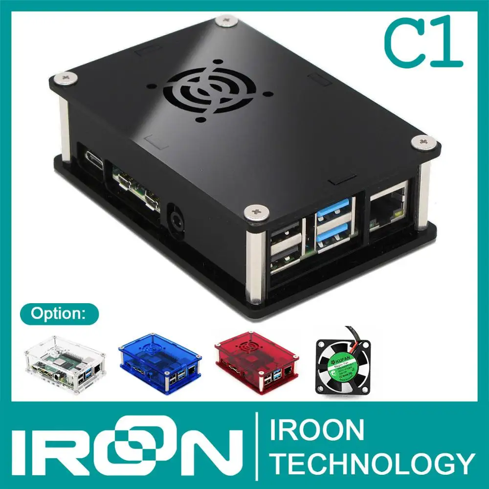 

case C1: Raspberry PI 4 Case Box PI4 model B 1GB/2GB/4GB Acrylic Cover Shell Enclosure Box of Raspberry PI 4 B /Raspberry PI 4B