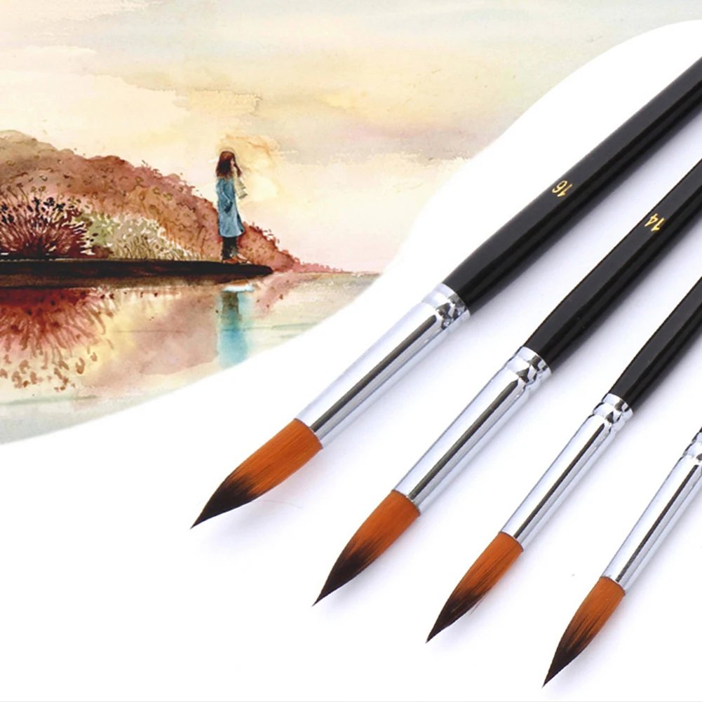 9 шт./компл. аксессуары профессиональная ручка масло Краски состав нейлон Краски щетка легкий товары для рукоделия акварель деревянными ручками Общая длина