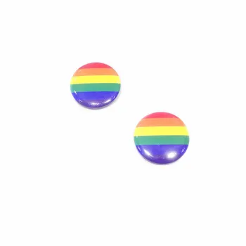 

Pride Rainbow Flag Tinplate Badge gay lapel pin Free Shiping