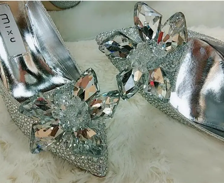 Jc claccics/брендовые свадебные туфли; модельные туфли с кристаллами; пикантные туфли с острым носком на высоком каблуке; Серебристые туфли на тонком каблуке; туфли для невесты; 5/7/9 см