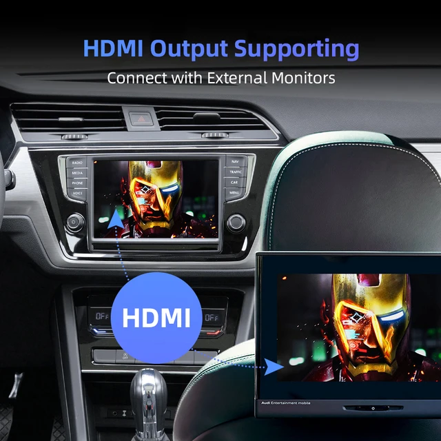 ISUDAR PX6 Carplay AI Box Android 9 System Car Multimedia Player 4+64GB