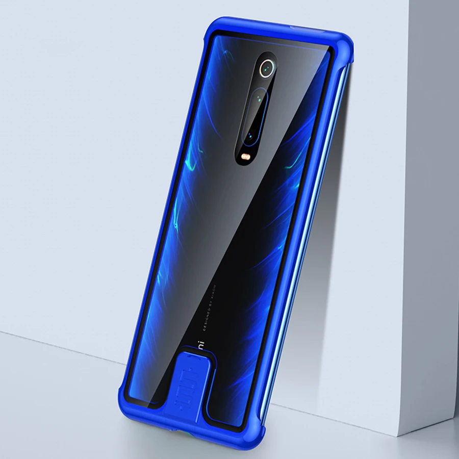 Blue LeDun K20pro металлический бампер чехол для Xiao mi xaomi mi 9t mi 9t Pro mi 9tpro Red mi K20 Pro HD закаленное стекло задняя крышка Coque тонкий безрамочный - Цвет: Blue LeDun