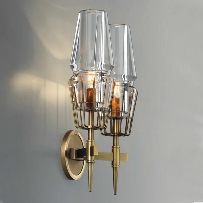 

Copper Wall lamp LED Quality Wall Scone Light Modern Bedside Bedroom Wall Mount lighting Stairs Light fixtures for home 100-240V