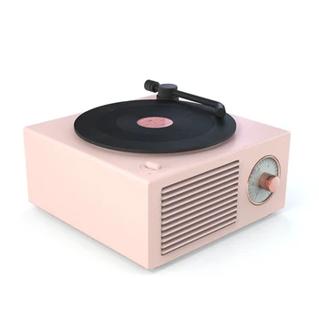 

Retro Wireless Bluetooth Speaker Subwoofer Home Small Smart o Large Volume Outdoor Subwoofer (Pink)