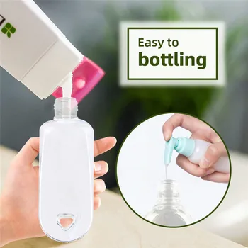 

5PC 50ML Keychain Spray Bottle Set Leakproof Hand Sanitizer Containers Portable Refillable Bottle for Cosmetics Container