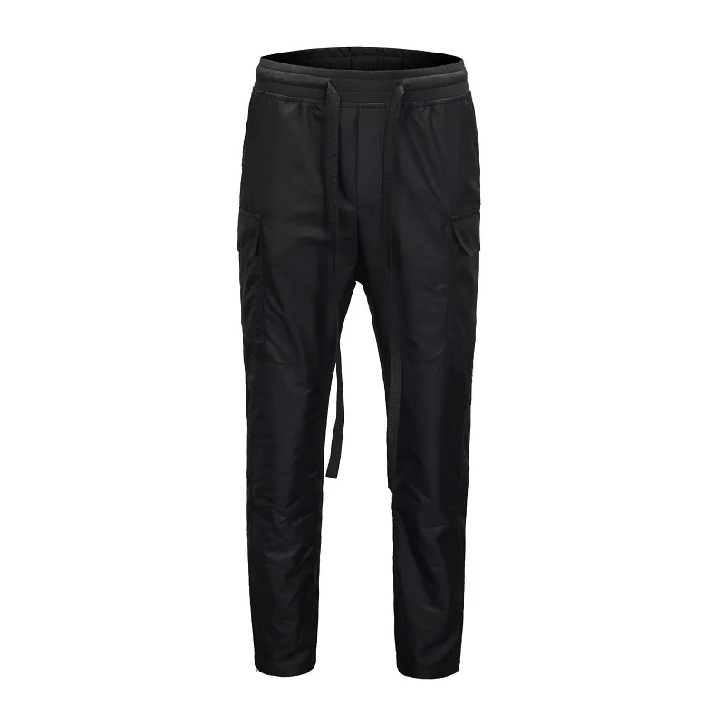 2019 Autumn Winter Cargo Pants Men Pantalon Homme Hip Hop Trousers Men Color Stitching Ankle Button Pockets Joggers Pants L049 2019 Autumn Winter Cargo Pants Men Pantalon Homme Hip Hop Trousers Men Color Stitching Ankle Button Pockets Joggers Pants L049