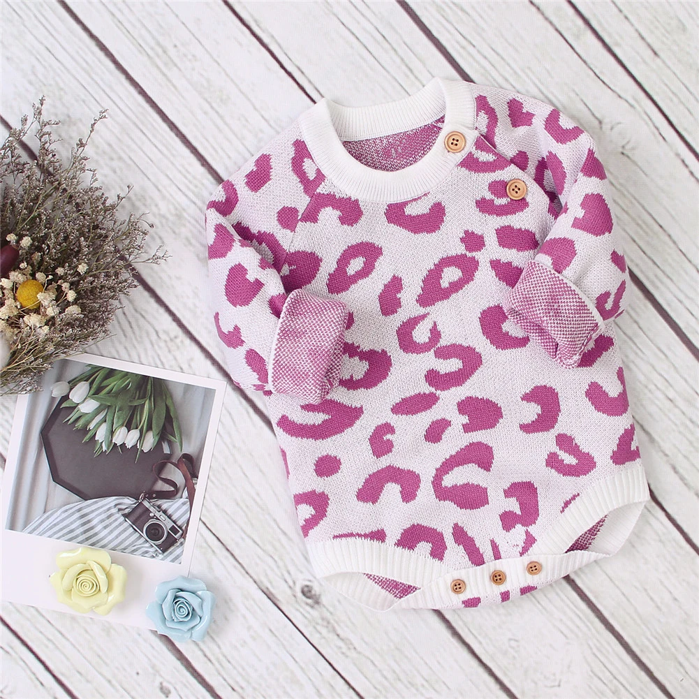 Emmababy теплая одежда для новорожденных мальчиков и девочек, комбинезон с леопардовым принтом, комбинезон, одежда для детей 0-18 месяцев