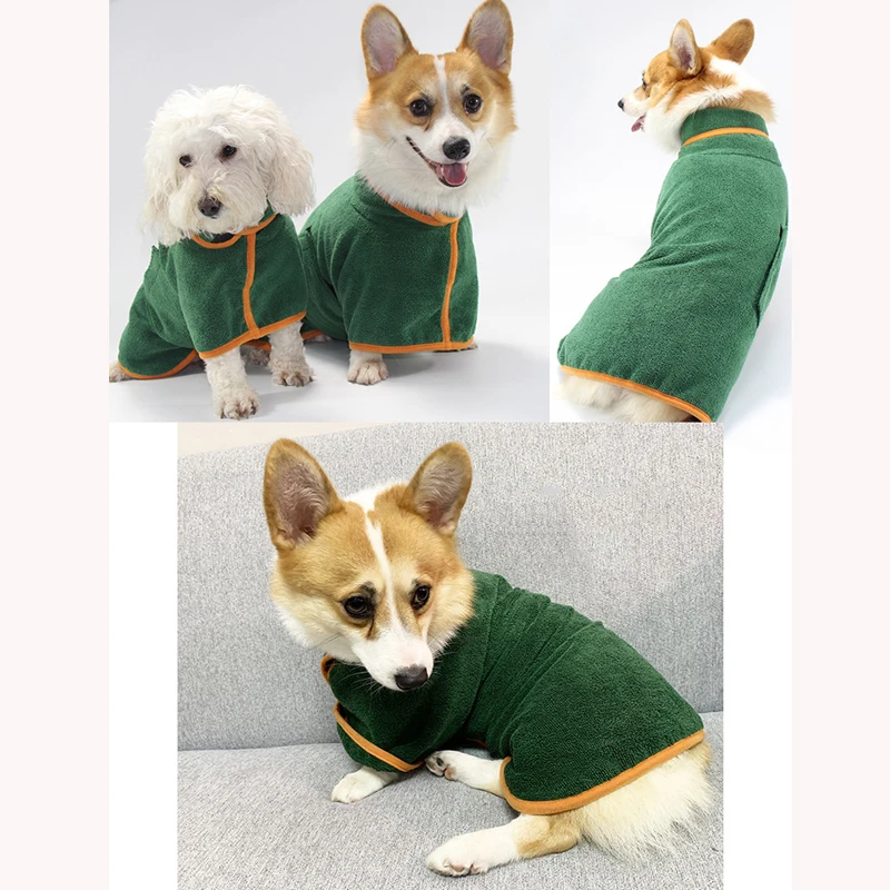 

New pet product cover waist pet bibulous bathrobe thickened microfiber cat and dog clothes bathrobe