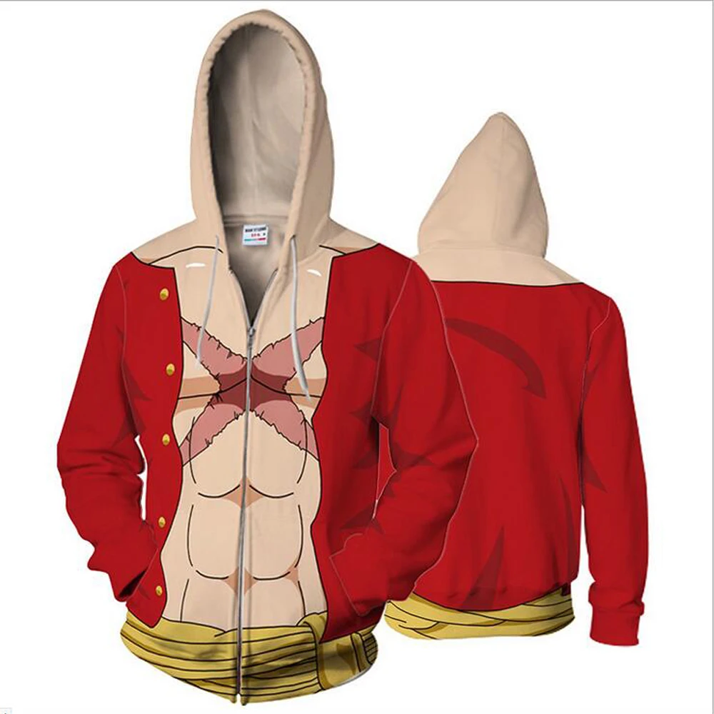 

Anime One Piece Hoodies 3D Print Men Women Pullover Sweatshirt Monkey D Luffy Tracksuit Outfit Casual Cartoon Outerwear