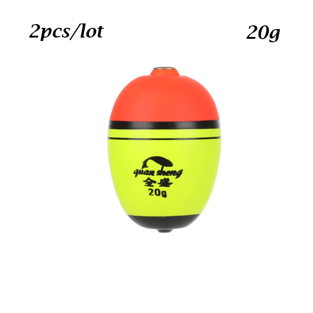 2Pcs Long/Oval Shape Float EVA Foam Bobber Plastic Ball Boia Buoyancy Sea  Float Outdoor Fishing Tackle 8g/10g/15g/20g/40g/60g