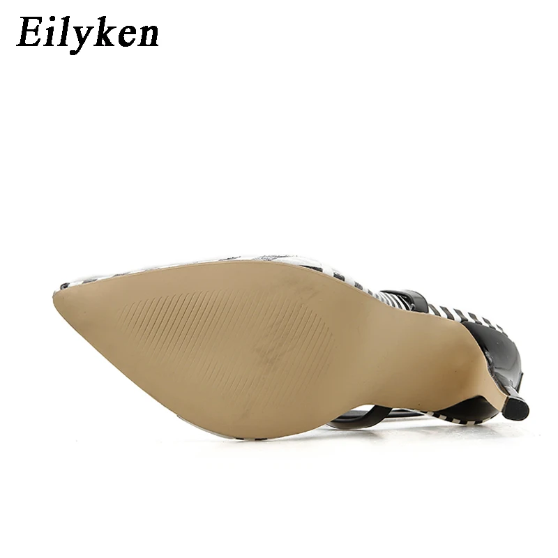 EilyKen/модные летние прозрачные женские туфли-лодочки из ПВХ с острым носком; женские туфли на высоком каблуке с заклепками и ремешком на щиколотке; пикантные туфли-лодочки; сандалии