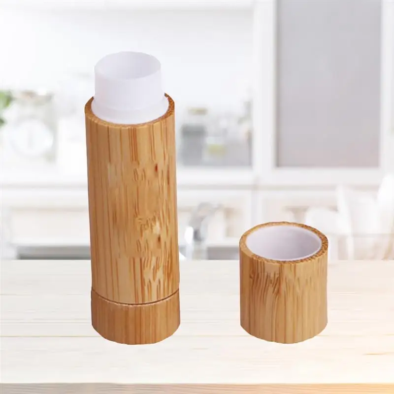 2 шт Пустой бамбуковый тюбик для губной помады DIY Блестящий бальзам для губ тюбики, контейнер карандаш Гигиеническая помада дезодорант трубка труба бутылка косметический держатель