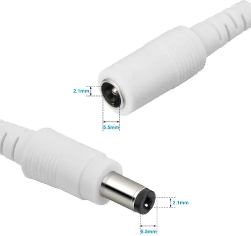 DC 12V 전원 어댑터 연장 케이블, 5.5x2.1mm, 암 수 전원 코드 연장 와이어 케이블, CCTV 카메라 라우터용 6