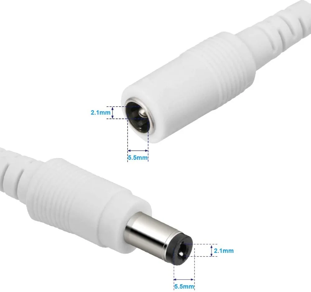 DC 12V Power Adapter Extension Cable 5.5 * 2.1mm Male Female Power Cord Extend Wire Cable For CCTV Camera Router