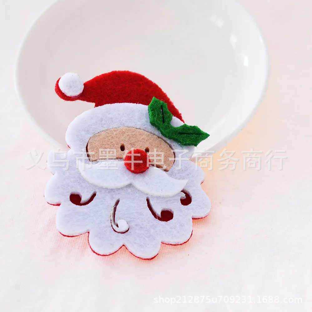 Nonwoven Fabric Double Layer Santa Claus Christmas Decorative Pendant Christmas Decorations DIY Gift