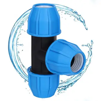 

1PC PE Plastic 40mm Tee Connector Water Pipe Fitting Connection Accessories High Conveying Capacity