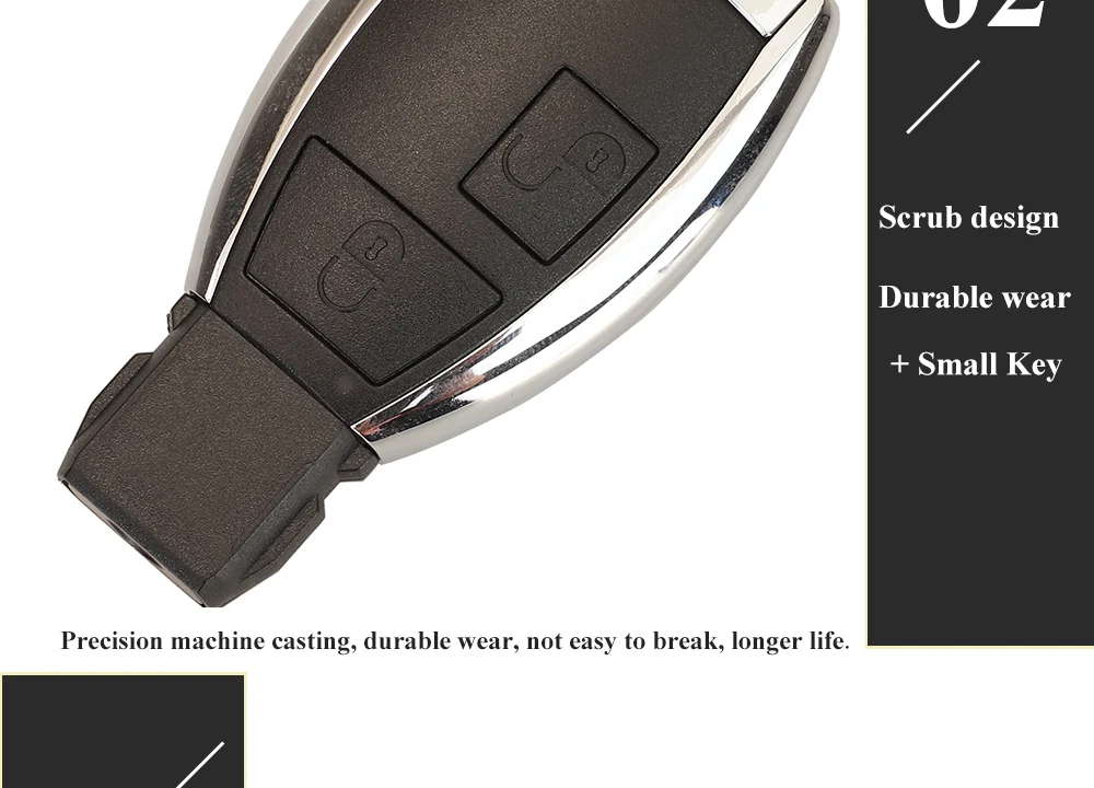 Keyforkess 2/3/4 pulsanti chiave dell'automobile Shell per Mercedes Benz B C E ML S CLK CL sostituzione modificata Smart Auto Key Case Upgrade - Hdbf78f6457cf4384a8fa446f22be1ce12