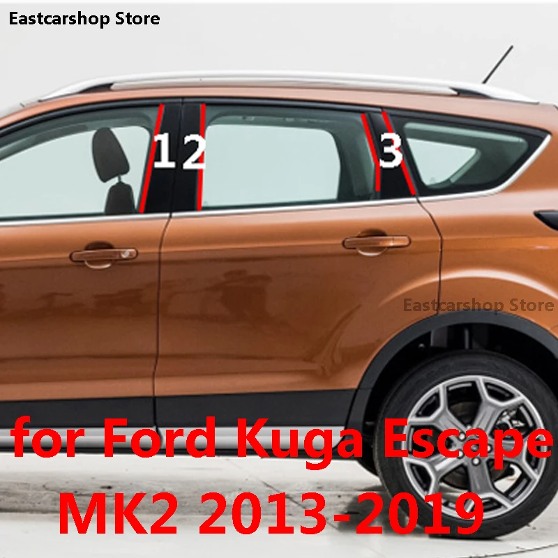 Für Ford Kuga Flucht Mk2 2019 2018 2017 Auto Tür Zentralen Fenster  Mittleren Spalte Trim Dekoration Streifen PC B C säule 2016 2013 2015 -  AliExpress