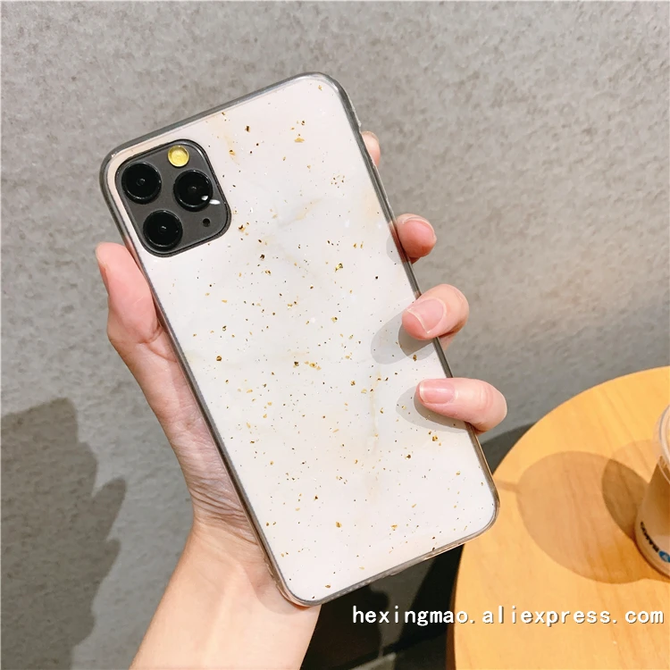 Модный блестящий Мраморный чехол из золотой фольги для iphone 11 11Pro Max 6 6S 7 7 PLus X XS XR задняя крышка блестящий чехол для телефона s