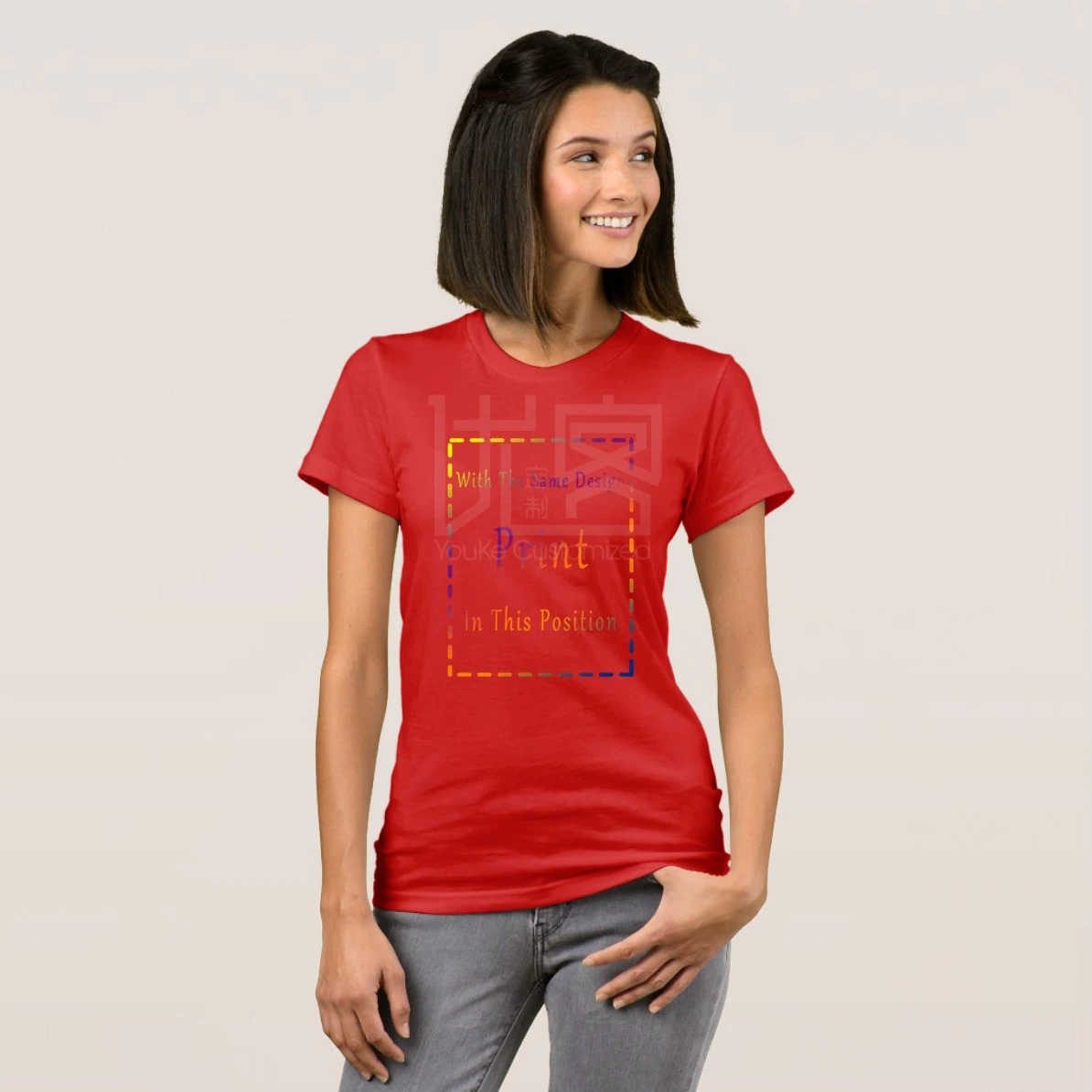 Led Zeppelin US Тур 75 усиленная футболка унисекс - Цвет: women red