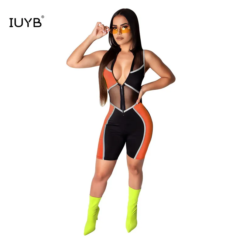 IUYB SMR9328 эластичное боди брюки сексуальные Клубные игровые костюмы сексуальные трусы с длинными рукавами удобный комбинезон на молнии