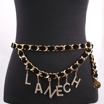 

Bohemian Statement Waist Ladies Big Fashion Belt New Design Letter Waist chain For Women Trendy Jewelry For Women Wholesale