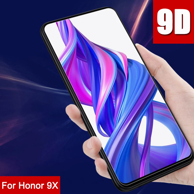 Защитное стекло 9D для Huawei Honor 9x закаленное с полным покрытием 9x|Защитные стёкла и