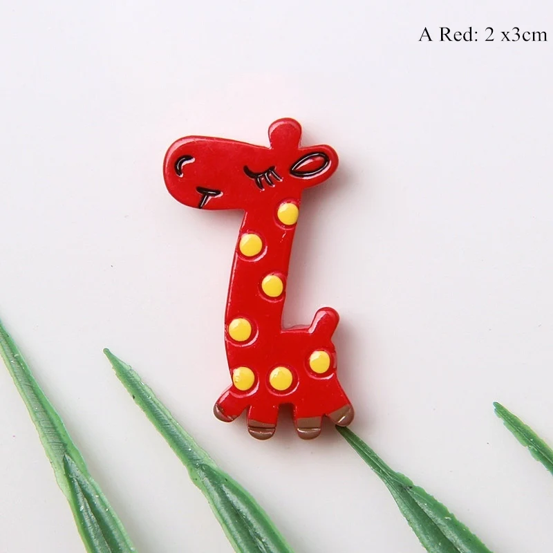 10PCS Cartoon Giraffe Resin Accessories DIY Phone Decorative Craft Supplies Children Hairpin Flat Back Planar Resin Material